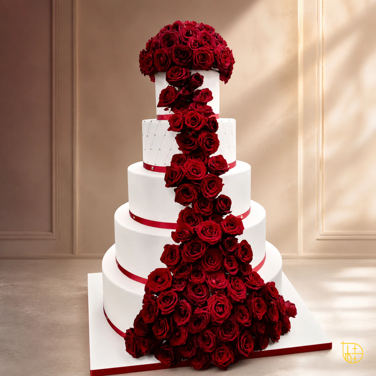 N° 04 — Cascade Écarlate, création de gâteau sur mesure