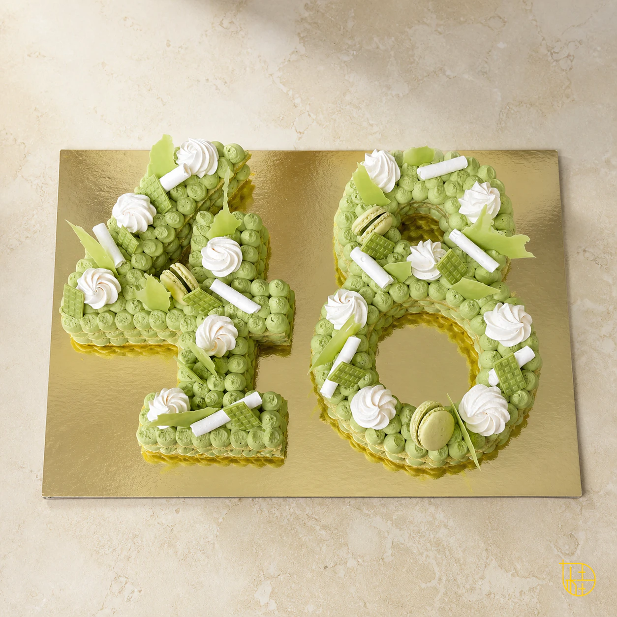 N° 05 — Chiffre Pistache, création de gâteau sur mesure