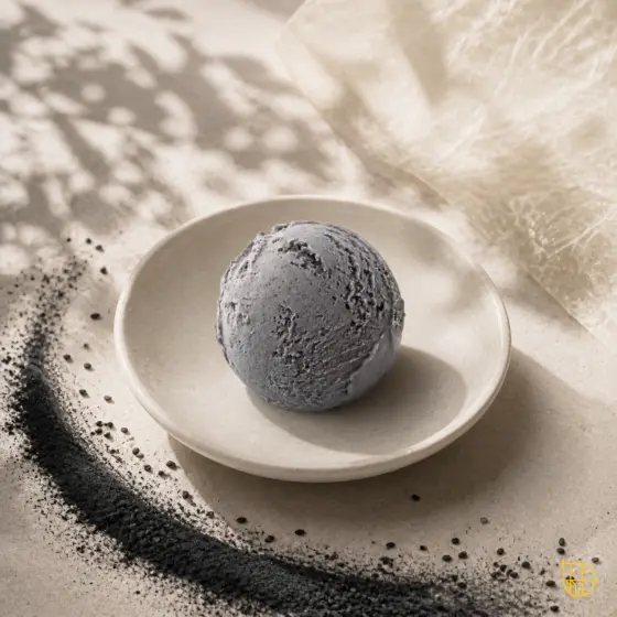 Glace sésame noire