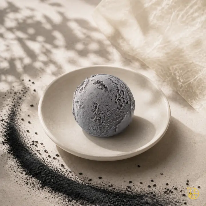 Glace sésame noire