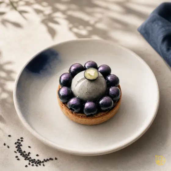 Tartelette à la myrtille et aux sésames